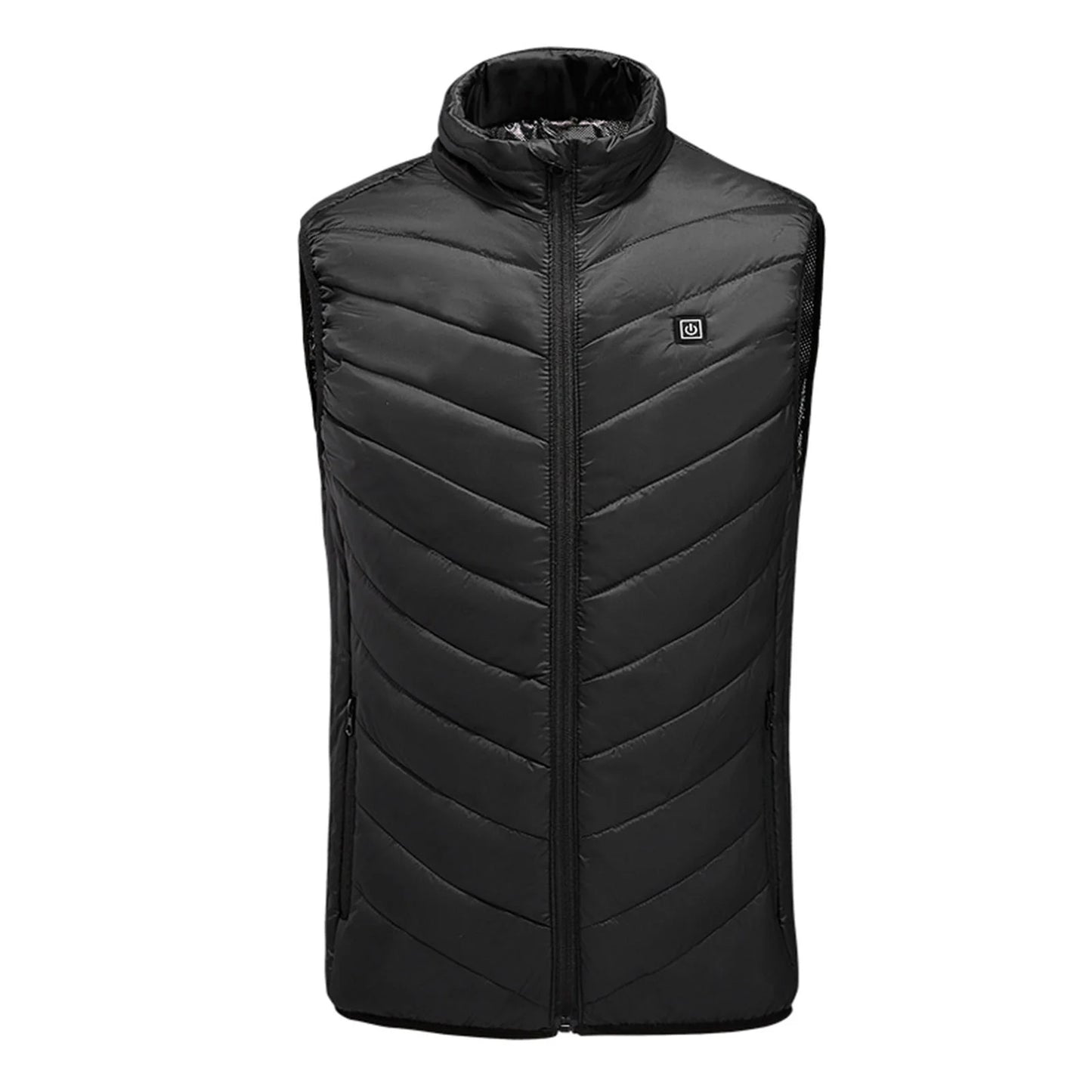 Chaleco Calefactado Talla Grande Para Mujer Y Hombres 9 Zonas De Calefacción 3 Niveles De Calor Chaquetas Acolchadas Con Zíper Sin Mangas Cuello Alto Abrigos Acolchados Térmicos Con Bolsillos Con Zíper Ropa De Abrigo Unisex Invierno 2025