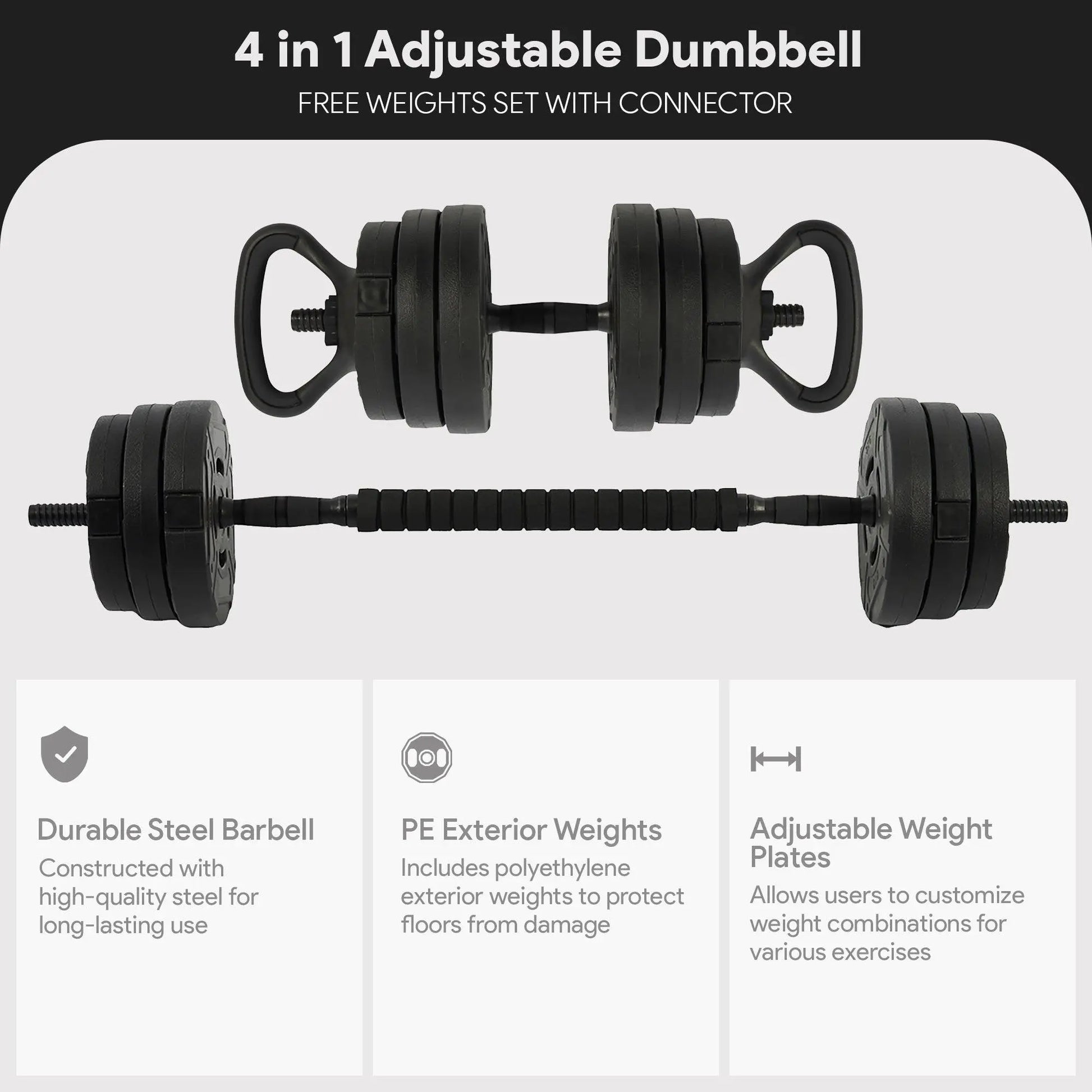 Get Fit with the Fitvids 4 in 1 Adjustable Dumbbell Set - 60Lbs of Versatile Free Weights! 💪🏋️‍♂️ #HomeGym #FitnessGoals