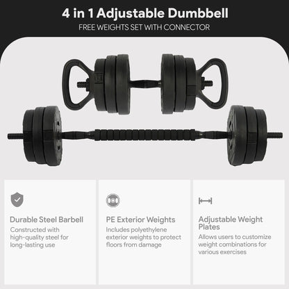 Get Fit with the Fitvids 4 in 1 Adjustable Dumbbell Set - 60Lbs of Versatile Free Weights! 💪🏋️‍♂️ #HomeGym #FitnessGoals